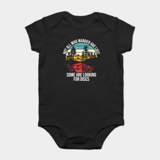 Funny Disc Golf Basket Wandering Art For Disc Golf Players Baby Bodysuit